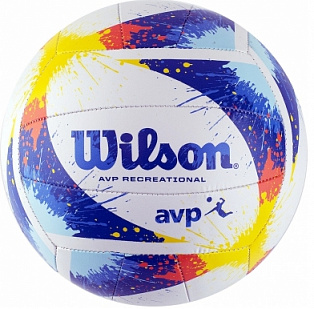 Волейбольный мяч WILSON AVP SPLATTER WTH30120XB р.5 белый-синий-желтый